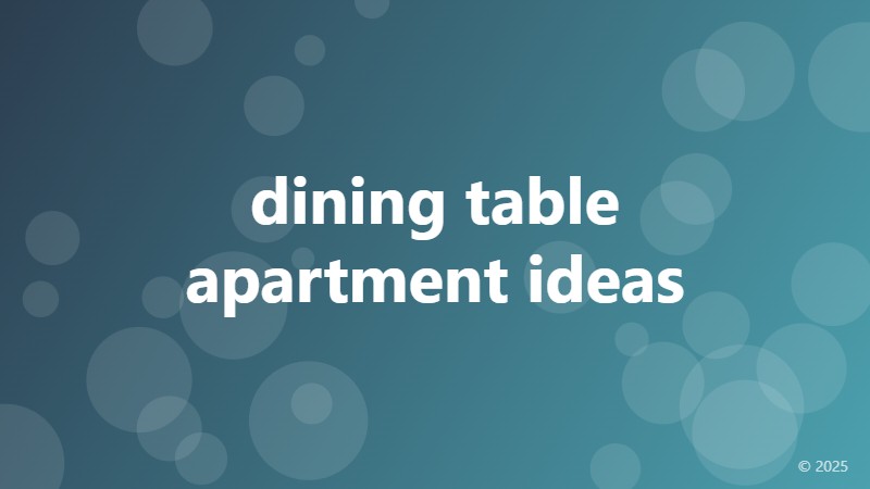 dining table apartment ideas