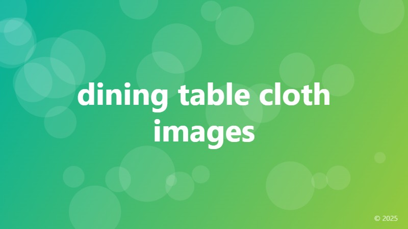 dining table cloth images