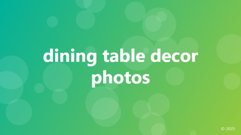 dining table decor photos