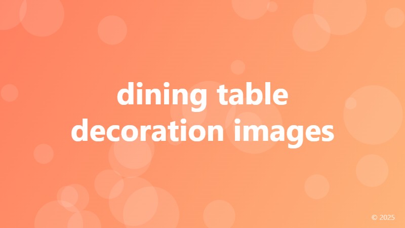 dining table decoration images