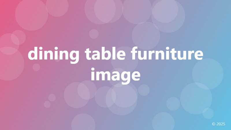 dining table furniture image