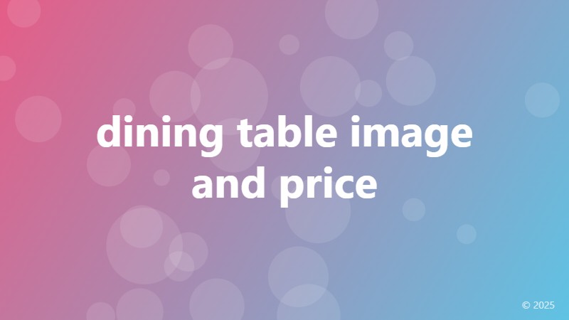 dining table image and price