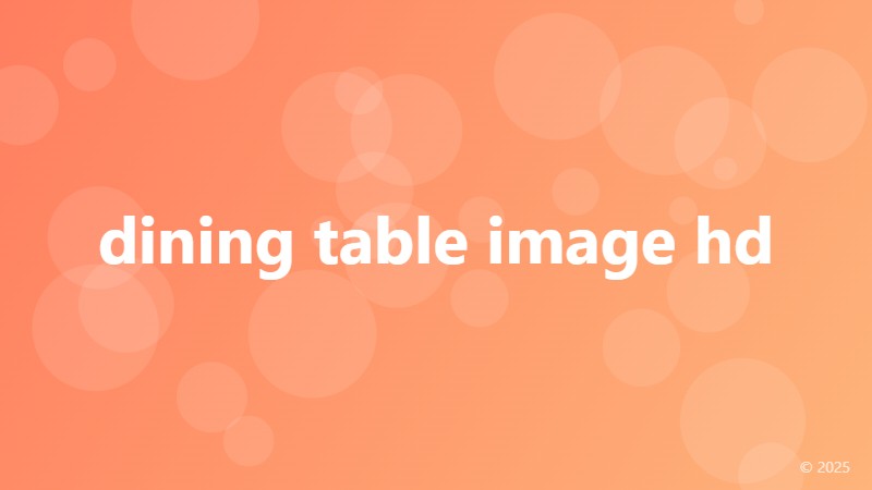 dining table image hd