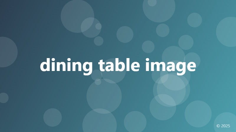 dining table image