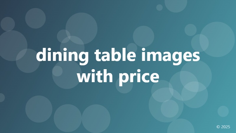 dining table images with price