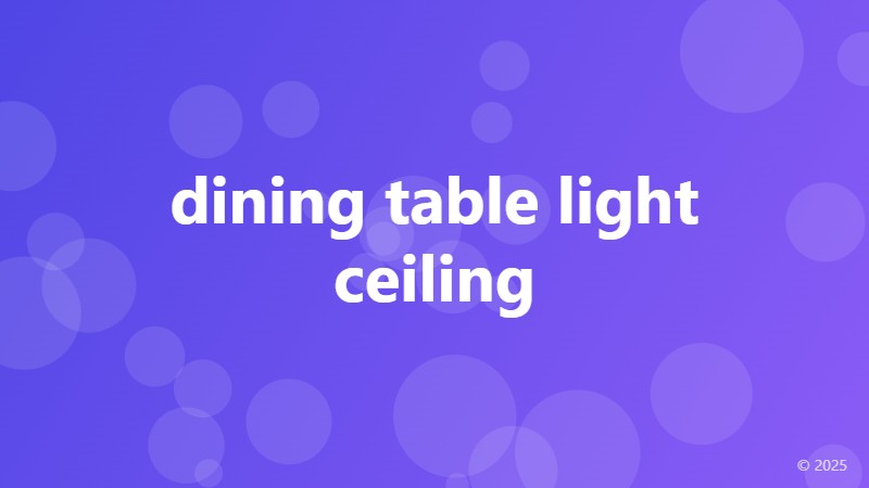 dining table light ceiling