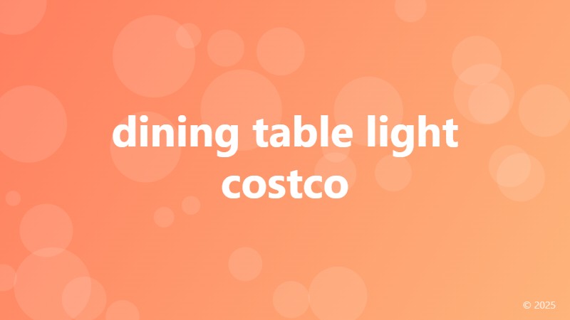 dining table light costco