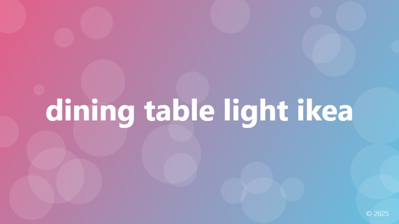 dining table light ikea