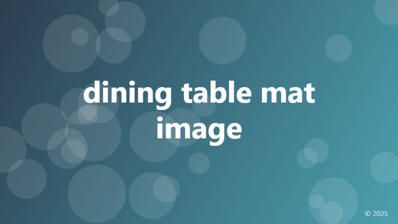 dining table mat image