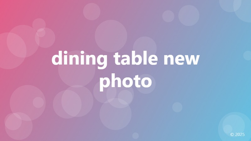 dining table new photo