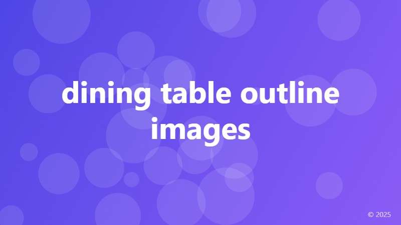 dining table outline images