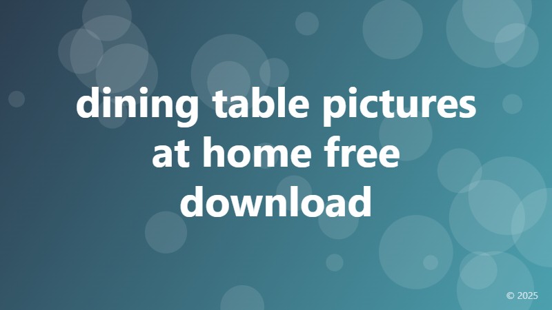 dining table pictures at home free download