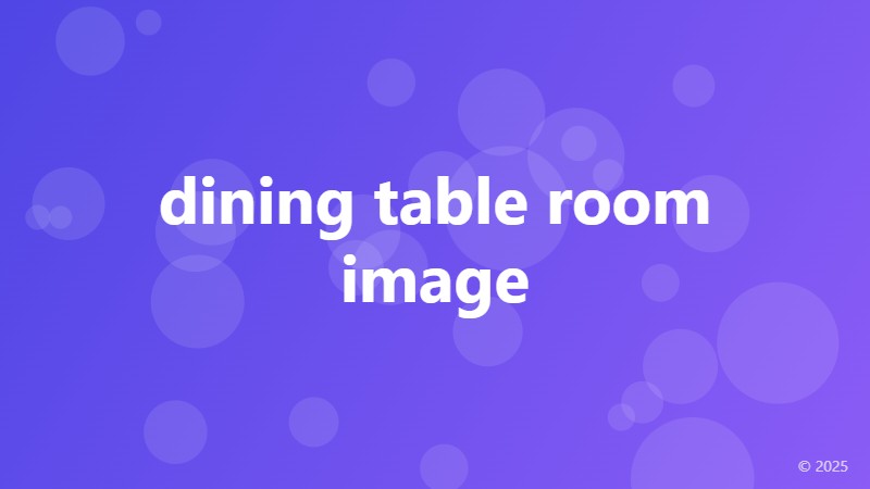 dining table room image