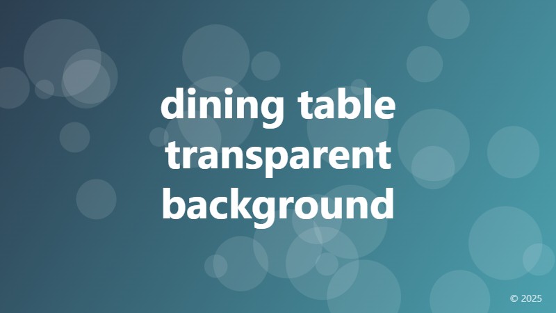 dining table transparent background