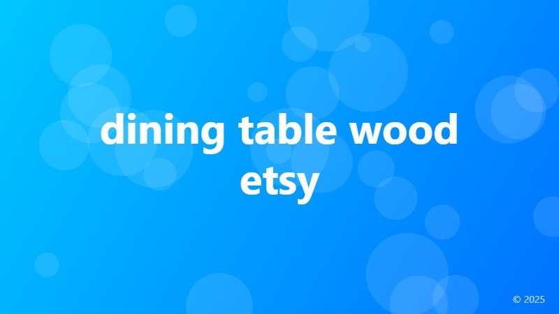 dining table wood etsy