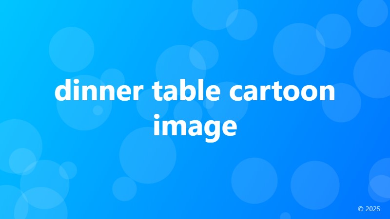 dinner table cartoon image