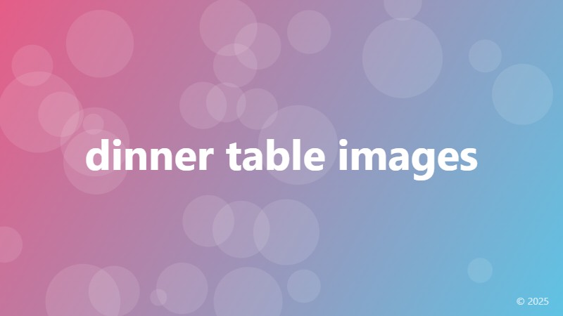 dinner table images