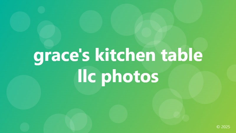 grace's kitchen table llc photos