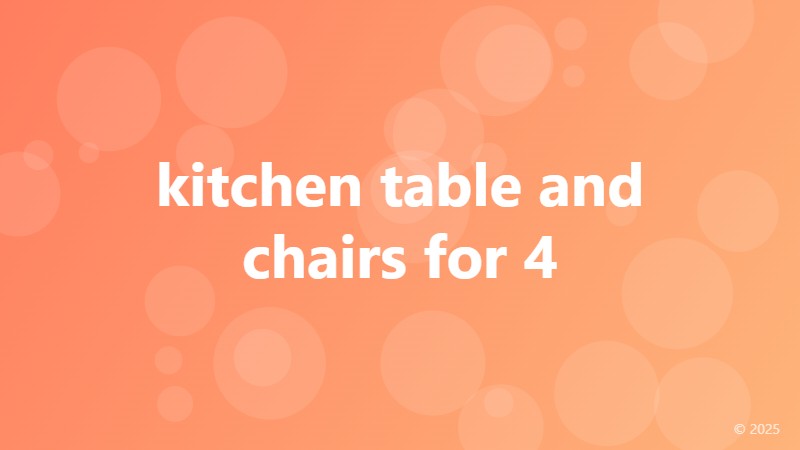 kitchen table and chairs for 4