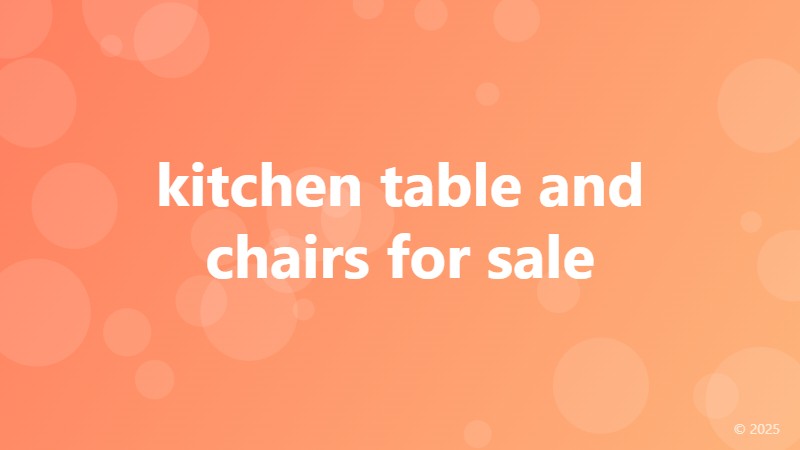 kitchen table and chairs for sale