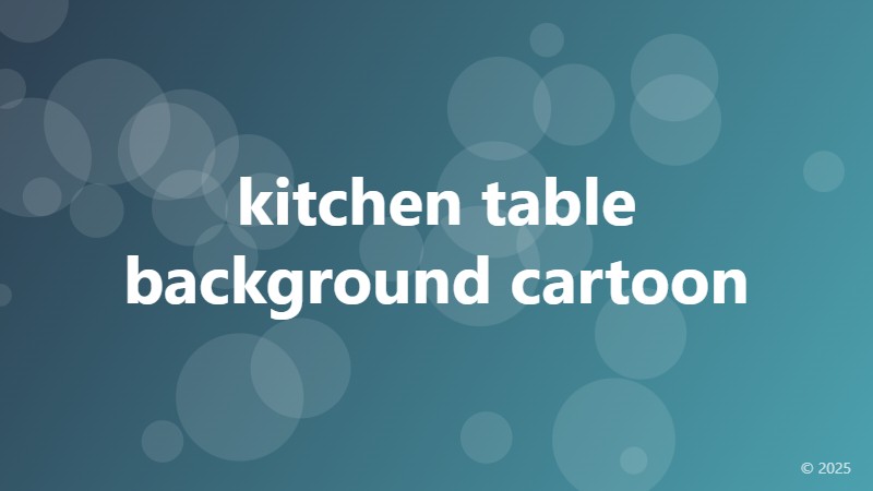 kitchen table background cartoon