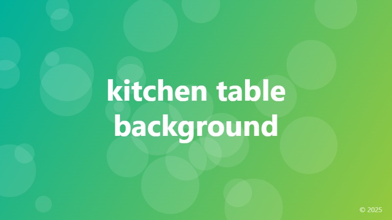 kitchen table background