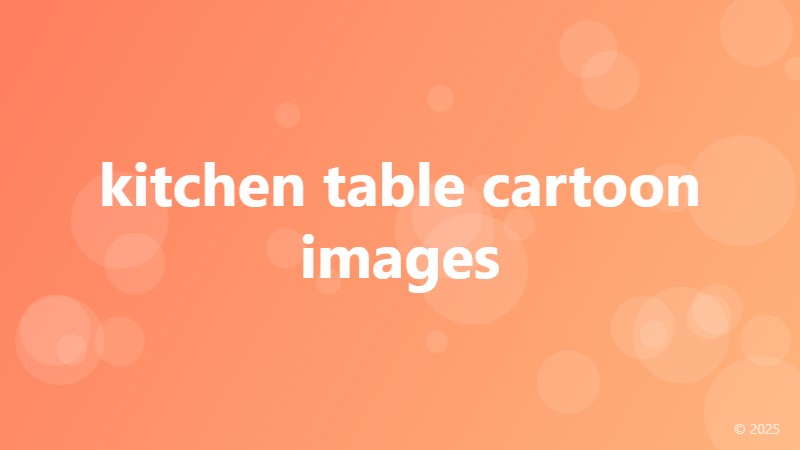 kitchen table cartoon images