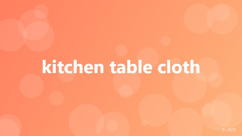kitchen table cloth