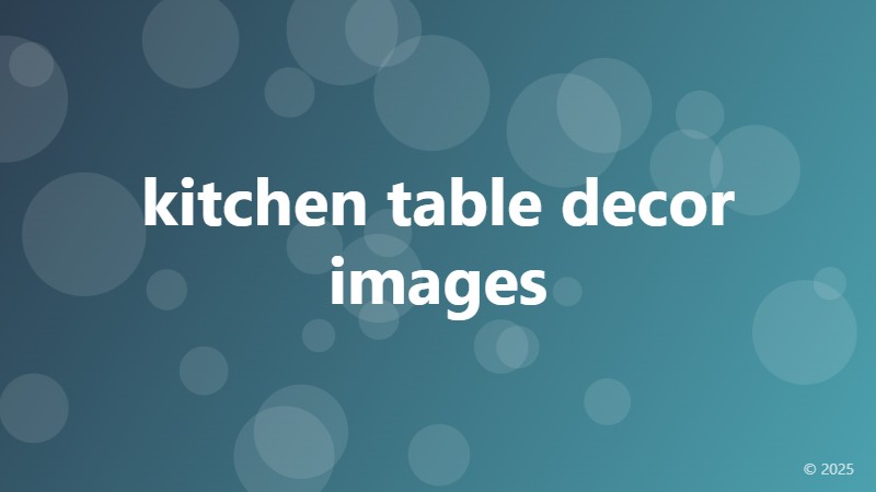 kitchen table decor images