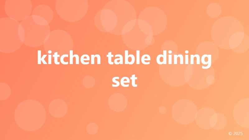 kitchen table dining set