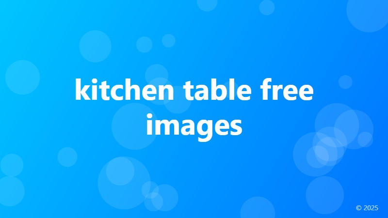 kitchen table free images
