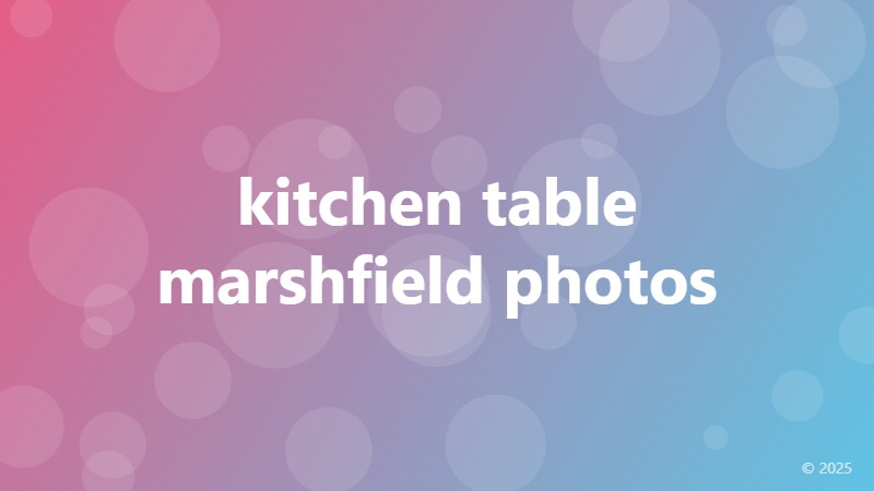 kitchen table marshfield photos