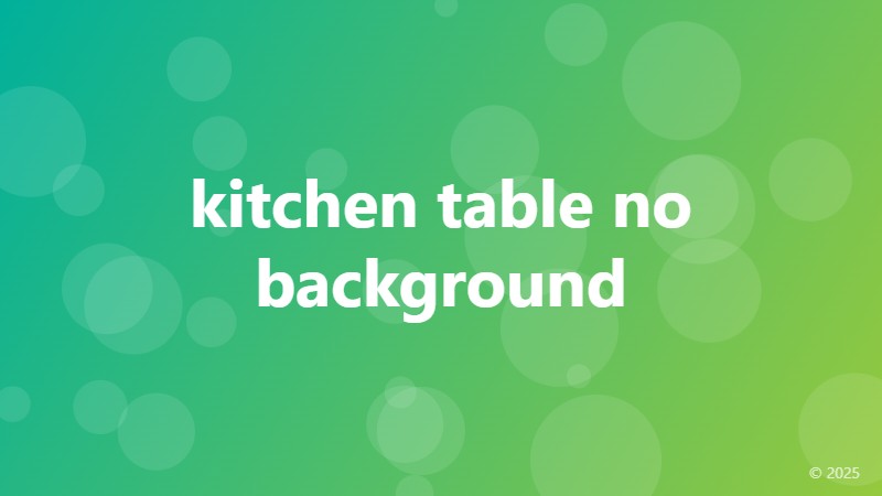 kitchen table no background