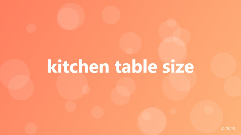 kitchen table size