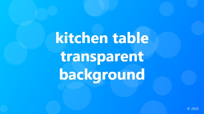 kitchen table transparent background