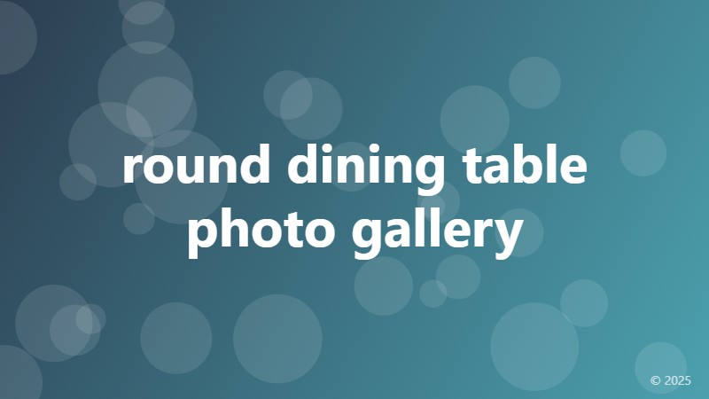 round dining table photo gallery